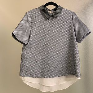 Sister Jane textured double-layer shirt